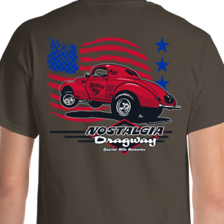 Vintage GASSER/DRAG/NASCAR/SPRINT/MIDGET RACE T-shirt FENTON DRAG RACING WHEELS 