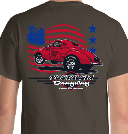 Vintage GASSER/DRAG/NASCAR/SPRINT/MIDGET RACE T-shirt COLUMBUS SHOCK ABSORBERS 
