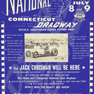 1961 Connecticut Dragway Record Run Banner